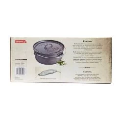 Campfire Pre Seasoned Cast Iron Camp Oven 12 Quart -Outdoor Enjoyment Store BCF 213609 04 hi res