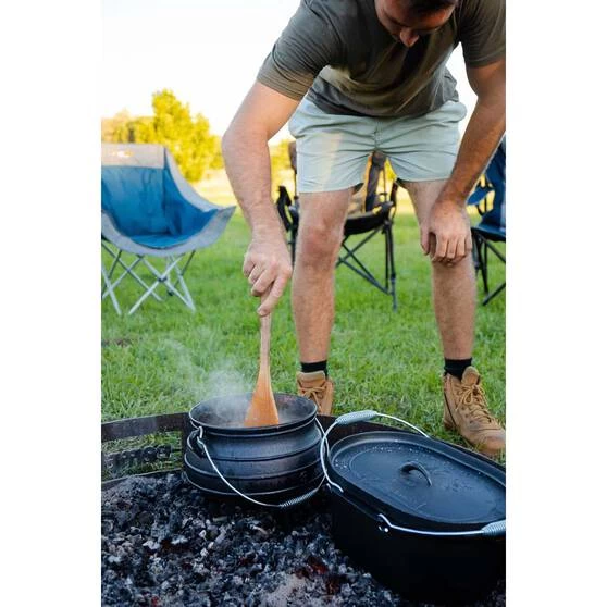 Campfire Pre Seasoned Cast Iron Camp Oven 10 Quart 2 Campfire Pre Seasoned Cast Iron Camp Oven 10 Quart - Image 2