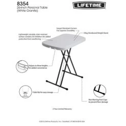 Lifetime Personal Blow Mould Table -Outdoor Enjoyment Store BCF 344202 04 hi res