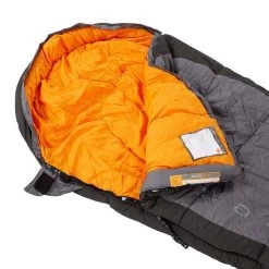 Wanderer Youth RawFlame 0C Hooded Sleeping Bag Grey / Orange -Outdoor Enjoyment Store BCF 521084 02 greyorange hi res