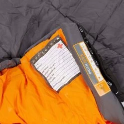 Wanderer Youth RawFlame 0C Hooded Sleeping Bag Grey / Orange -Outdoor Enjoyment Store BCF 521084 03 greyorange hi res