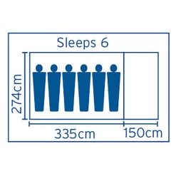 Coleman Excursion Instant Up Tent 6 Person -Outdoor Enjoyment Store BCF 521167 02 hi res