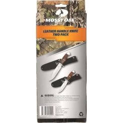 Mossy Oak Leather Handle Knives 2 Pack 9 Mossy Oak Leather Handle Knives 2 Pack -Outdoor Enjoyment Store BCF 542783 04 hi res