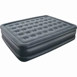 Double High Velour Airbed With Pump Queen 240V