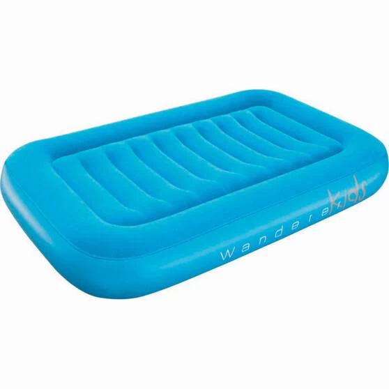 Wanderer Kids Velour Air Bed Blue 1 Wanderer Kids Velour Air Bed Blue
