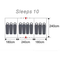 Wanderer Nightfall Dome Tent 10 Person 14 Wanderer Nightfall Dome Tent 10 Person -Outdoor Enjoyment Store BCF 578130 06 hi res