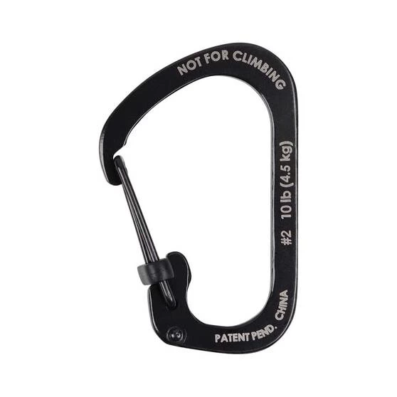 Nite Ize Carabiner SlideLock No.2 Black 1 Nite Ize Carabiner SlideLock No.2 Black