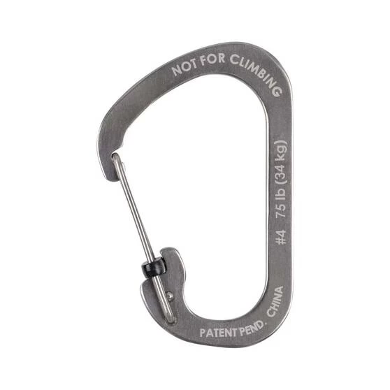 Nite Ize Carabiner SlideLock No.4 Stainless 1 Nite Ize Carabiner SlideLock No.4 Stainless