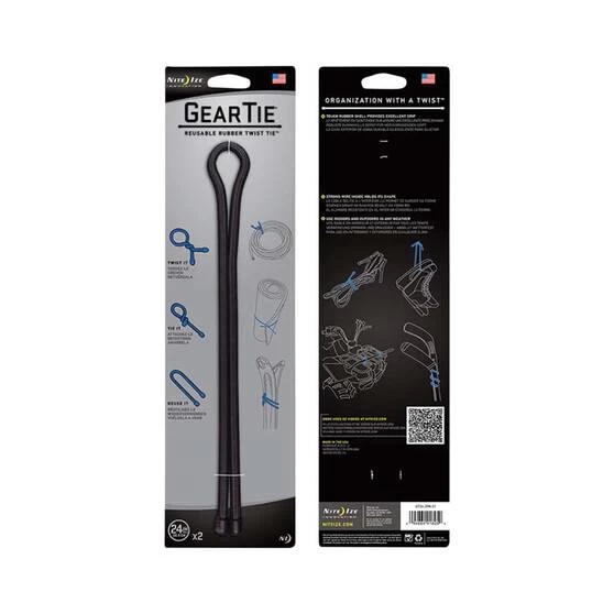 Nite Ize Black 24” Gear Tie - Two Pack 1 Nite Ize Black 24” Gear Tie - Two Pack