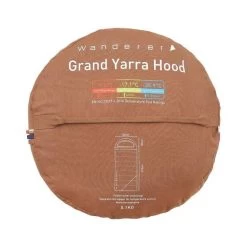 Wanderer Grand Yarra -9.6C Cotton Hooded Sleeping Bag -Outdoor Enjoyment Store BCF 582098 05 hi res