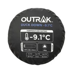 Outrak Duck Down -9.1C Sleeping Bag 13 Outrak Duck Down -9.1C Sleeping Bag -Outdoor Enjoyment Store BCF 591859 06 hi res