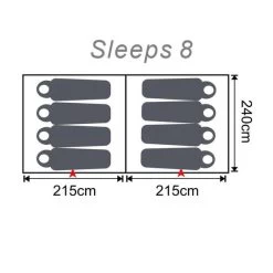 Wanderer Kalbarri Instant Tent 8 Person