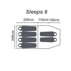 Wanderer Magnitude Dome Tent 6 Person