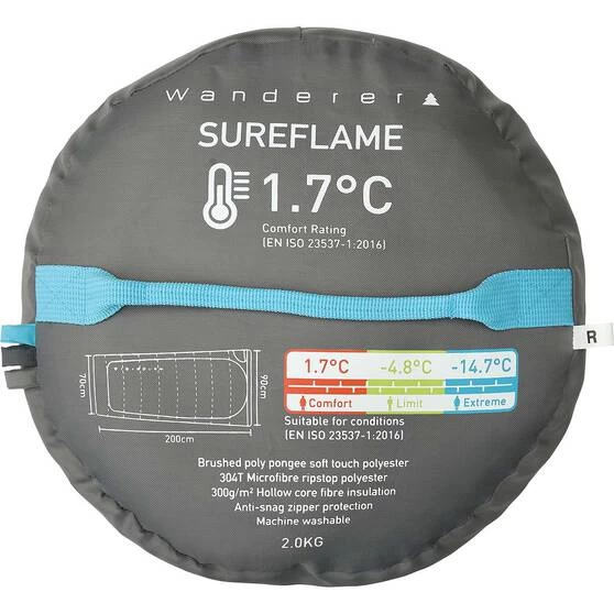 Wanderer SureFlame 1.7°C Camper Sleeping Bag 6 Wanderer SureFlame 1.7°C Camper Sleeping Bag - Image 6