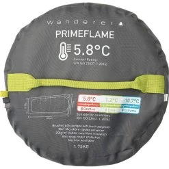 Wanderer PrimeFlame 5.8°C Camper Sleeping Bag -Outdoor Enjoyment Store BCF 628924 06 hi res