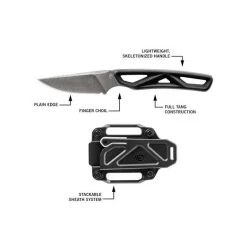 Gerber Exo Mod Fixed Blade Caper Knife Black 7 Gerber Exo Mod Fixed Blade Caper Knife Black -Outdoor Enjoyment Store BCF 631857 03 hi res