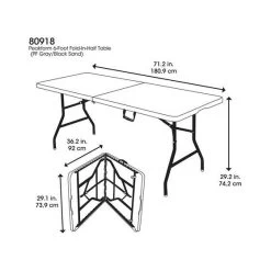 Peakform 6ft Centrefold Blow Mould Folding Table -Outdoor Enjoyment Store BCF 634100 04 hi res