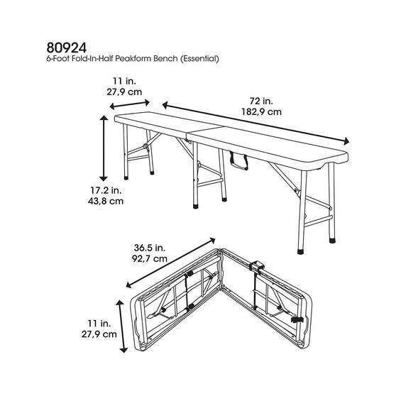 Peakform 6ft Centrefold Blow Mould Bench Seat 4 Peakform 6ft Centrefold Blow Mould Bench Seat - Image 4