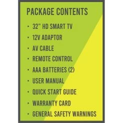 Altius Smart TV 32 Inch 240/12V 9 Altius Smart TV 32 Inch 240/12V -Outdoor Enjoyment Store BCF 636750 05 hi res