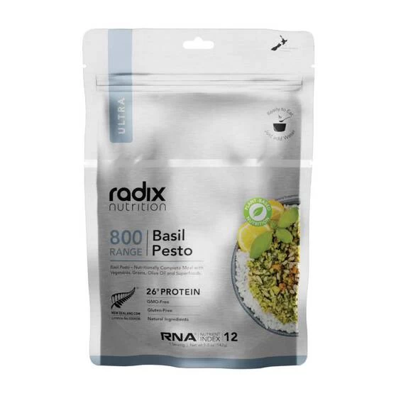 Radix Nutrition Freeze Dried Plant Based Basil Pesto Ultra 800kcal 1 Radix Nutrition Freeze Dried Plant Based Basil Pesto Ultra 800kcal
