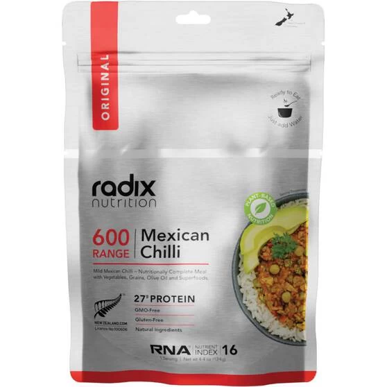 Radix Nutrition Freeze Dried Plant Based Mexican Chilli 600kcal 1 Radix Nutrition Freeze Dried Plant Based Mexican Chilli 600kcal