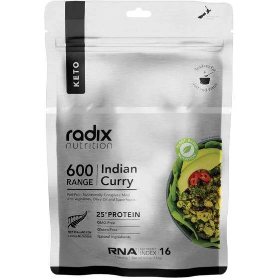 Radix Nutrition Freeze Dried Plant Based Keto Indian Curry 600kcal 1 Radix Nutrition Freeze Dried Plant Based Keto Indian Curry 600kcal